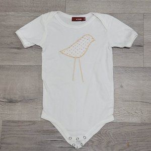 Milkbarn applique bird body suit size 12-18 months spring easter